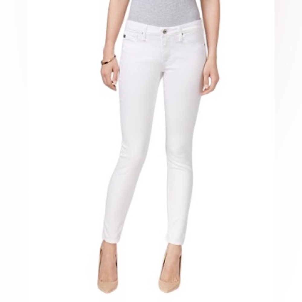 AG Adriano Goldschmied Light Wash Skinny Jeans Low Rise Ankle Stretch Denim 30R